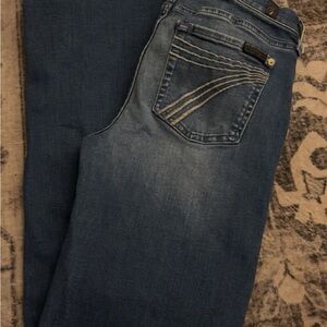 7 For All Mankind Dark Blue Flare Jeans